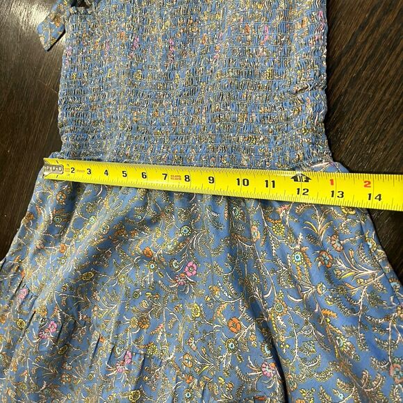 XIRENA Lori Floral Lightweight Smocked Mini Dress Women’s Small Blue Tiered - Picture 9 of 9